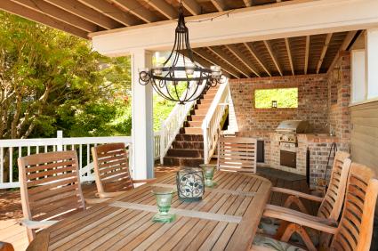 Deck building in Sadler, TX by Trinity Builders